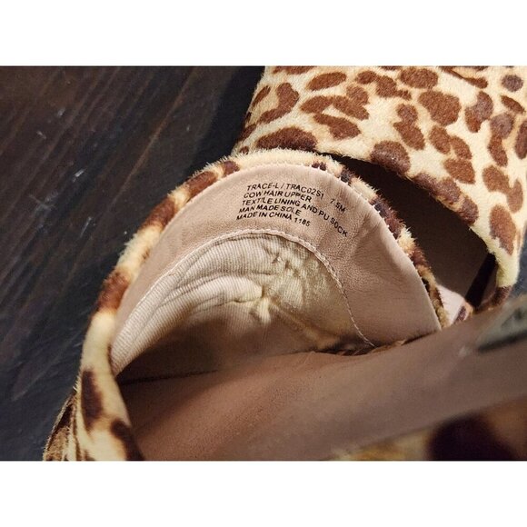 Steve Madden Trace Leopard Print Cow Hair Mules Womens Size 7.5M - Picture 9 of 9
